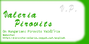 valeria pirovits business card